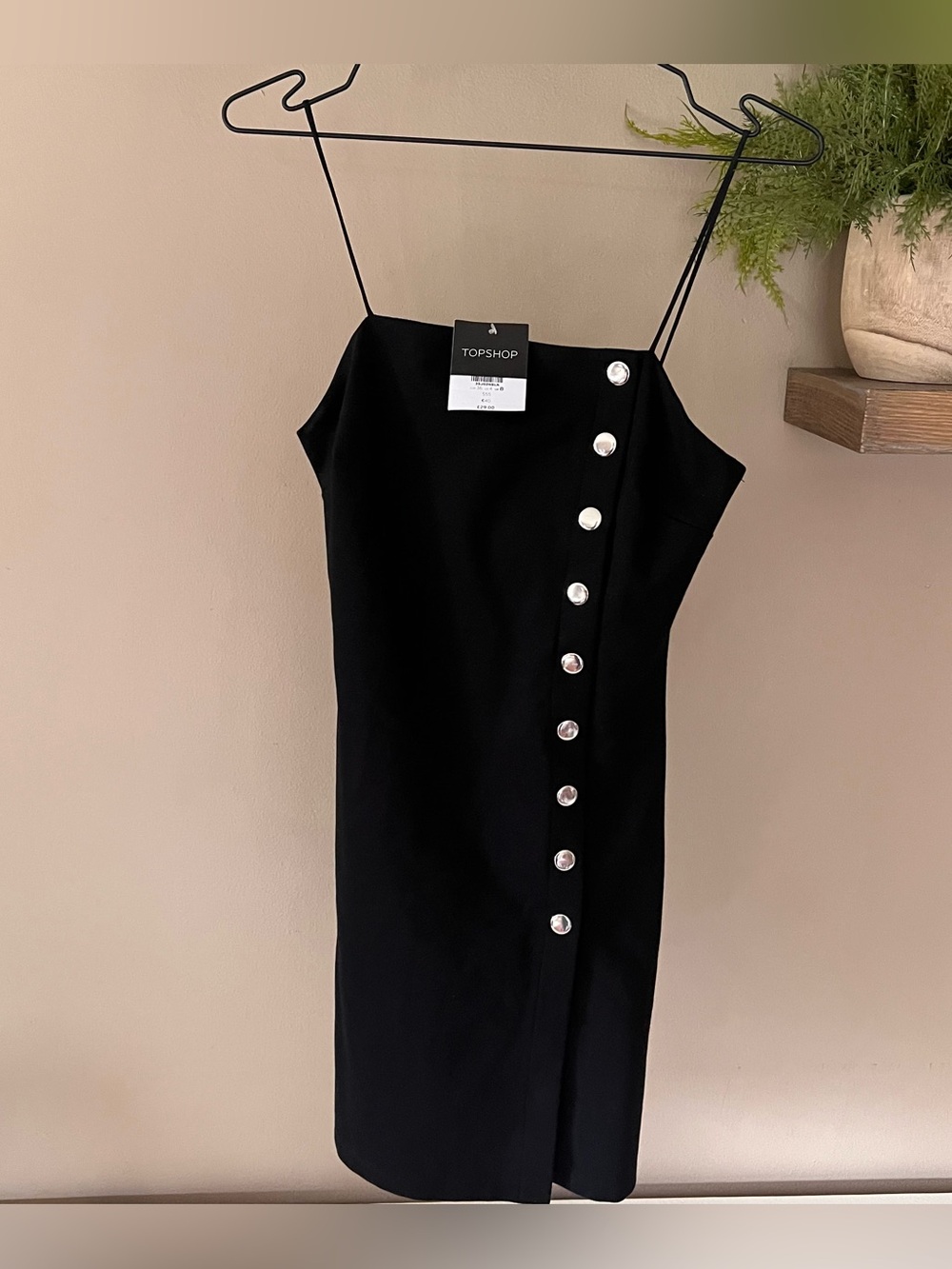 Topshop button mini dress